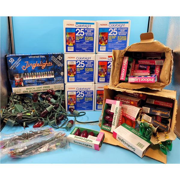 Large Lot Of VTG Christmas Lights Including Noma