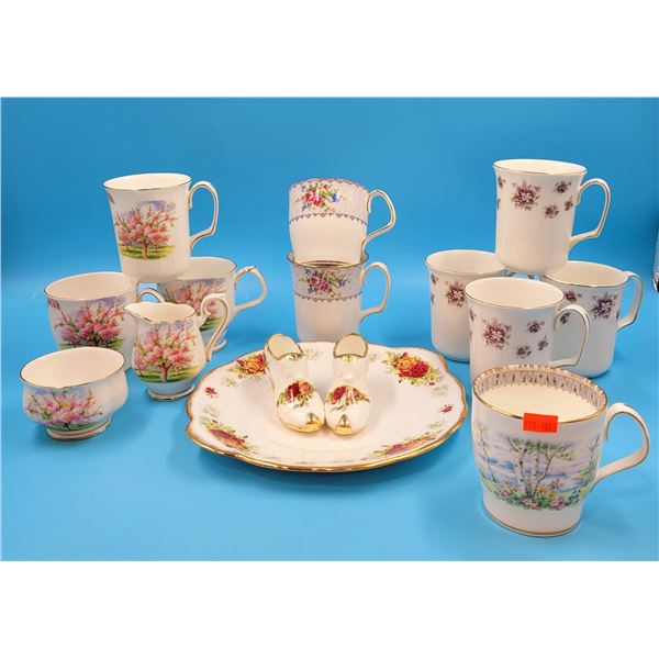 Collection of Royal Albert Fine Bone China Teacups & Plate