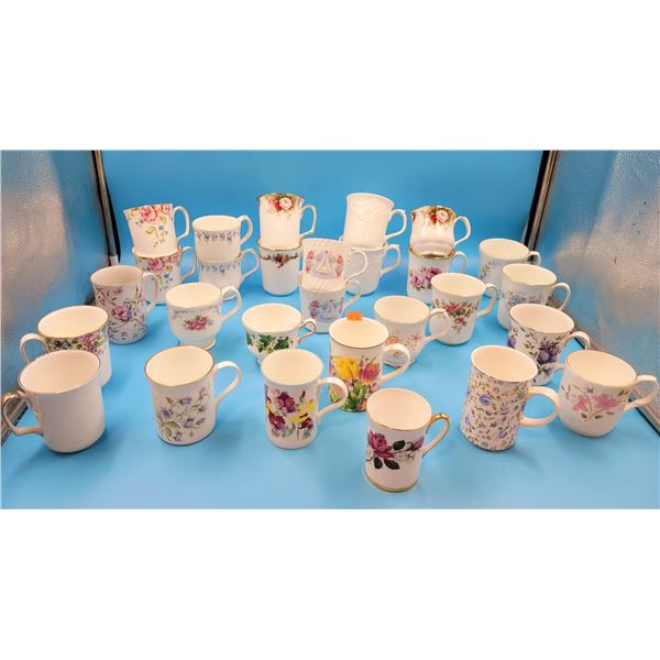 Collection of Mostly Royal Albert Fine Bone China Teacups