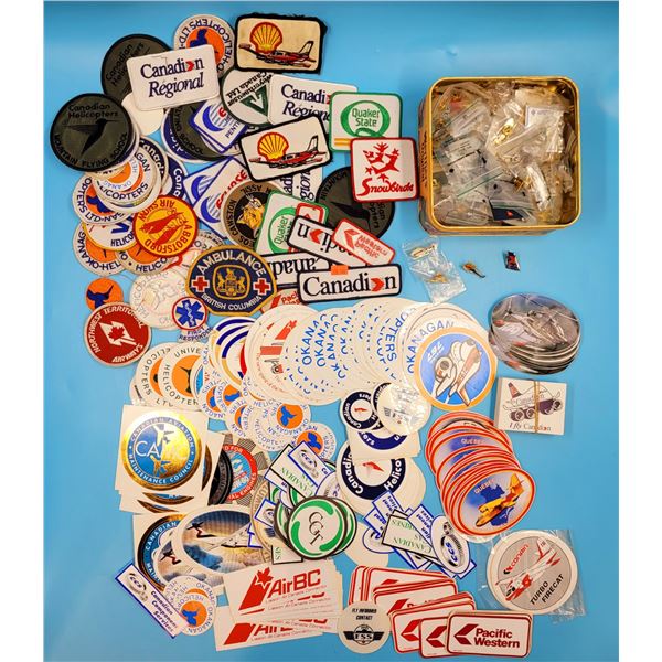 VTG Aviation Patch, Sticker, & Pin Lot