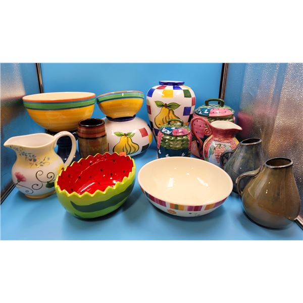 Lot of Colorful Dishware