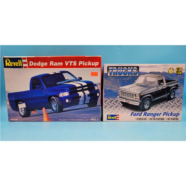 Unbuilt Dodge Ram VTS Pickup 1:25 Model Kit & Ford Ranger Pickup 1:24 Model Kit