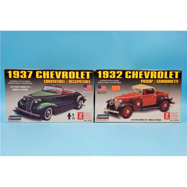 Unbuilt '37 Chevrolet Convertible 1:32 Model Kit & '32 Chevrolet Pickup 1:32 Model Kit
