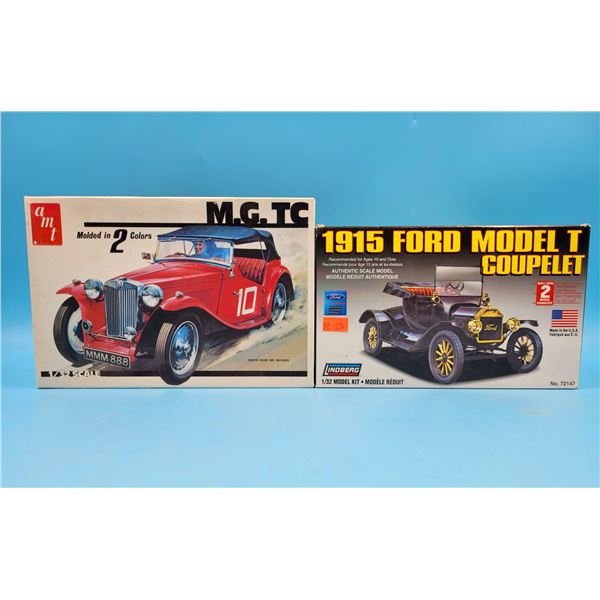 Unbuilt M.G. TC 1:32 Model Kit & '15 Ford Model T Coupelet 1:32 Model Kit