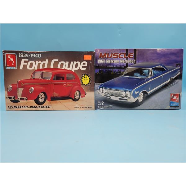 Unbuilt 1939/1940 Ford Coupe 1:25 Model Kit & '64 Mercury Marauder 1:25 Model Kit