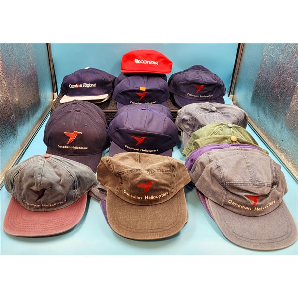 Lot of Assorted Aviation Advertising Hats