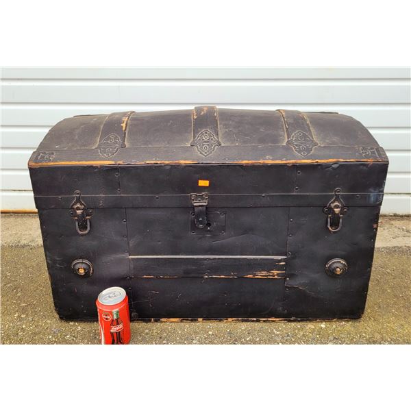Antique Domed Top Small Steamer Trunk