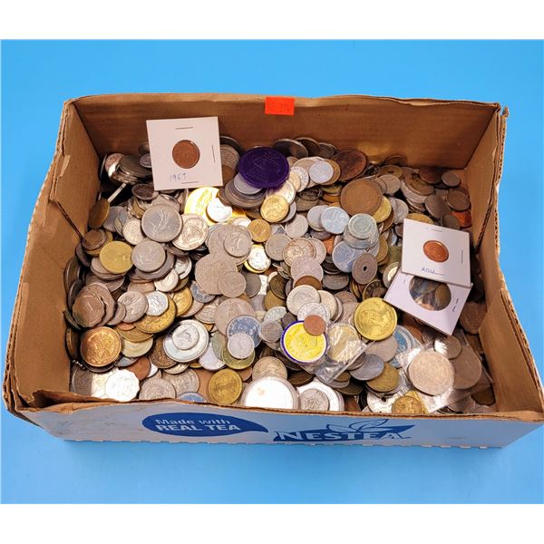 Box of Assorted World Coins