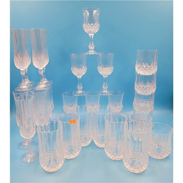 Lot Of Cristal D'arques Wine Glasses/Glasses