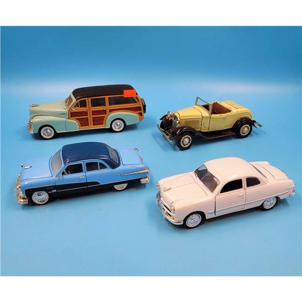 4 Diecast Cars (Chevy, Ford, etc.)