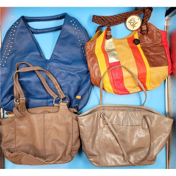 4 Assorted Handbags (The Sak, Glam, Hobo, etc.)
