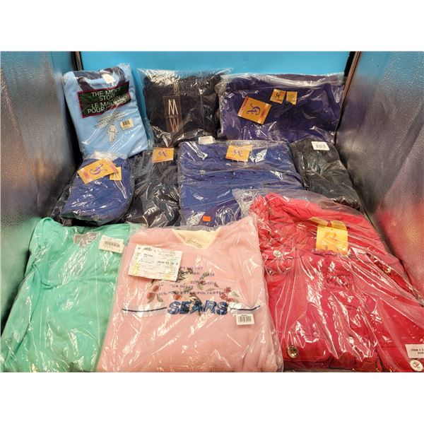 Assorted Clothing Lot w/ Men's Pajamas, Women's Sweaters/Shirts, & More