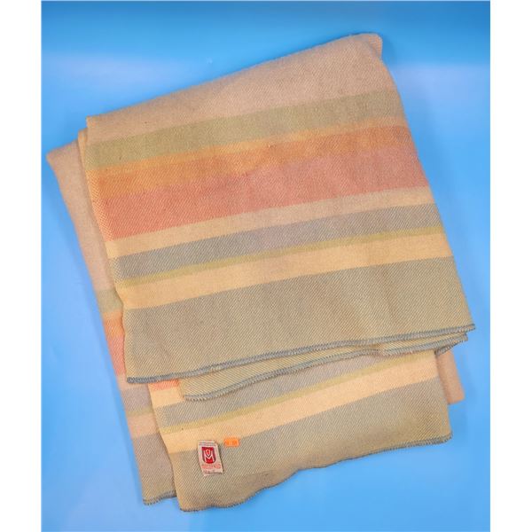 VTG Mossfield Pure Wool Striped Blanket