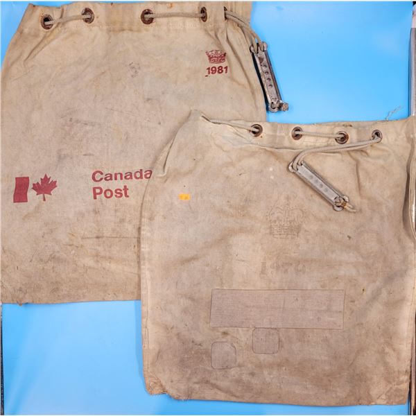 2 VTG Canvas Canada Post Mail Bags