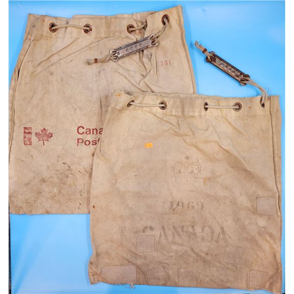 2 VTG Canvas Canada Post Mail Bags