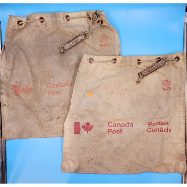 2 VTG Canvas Canada Post Mail Bags