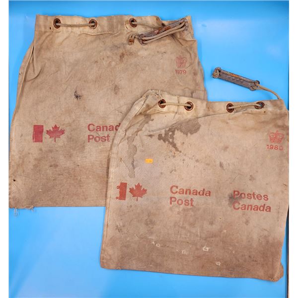 2 VTG Canvas Canada Post Mail Bags