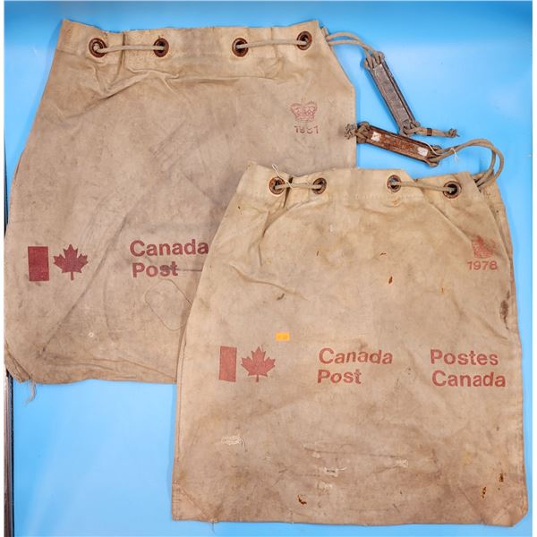 2 VTG Canvas Canada Post Mail Bags