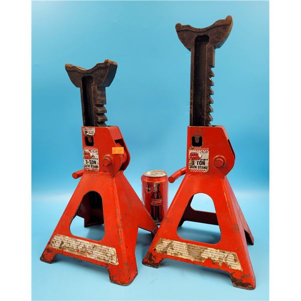 2 Big Red 3-Ton Car Jack Stands