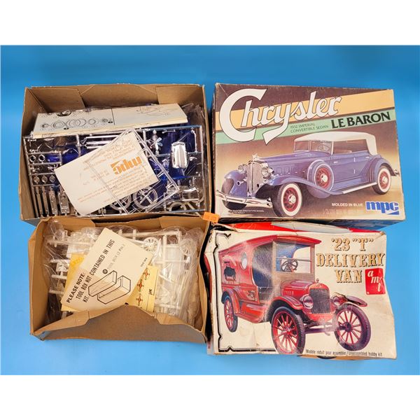 Unbuilt Chrysler 1932 Imperial Convertible Sedan 1:25 Model Kit & '23 "T" Delivery Van Model Kit