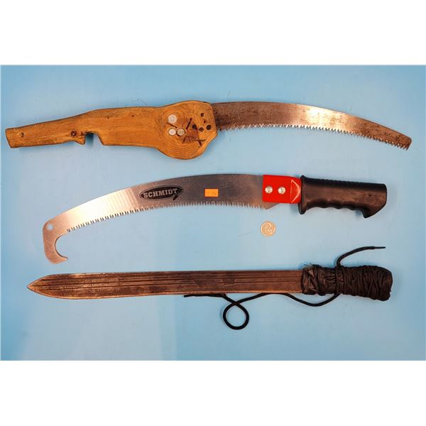 Two Hand Pruning Saws Including Schmidt & Knife