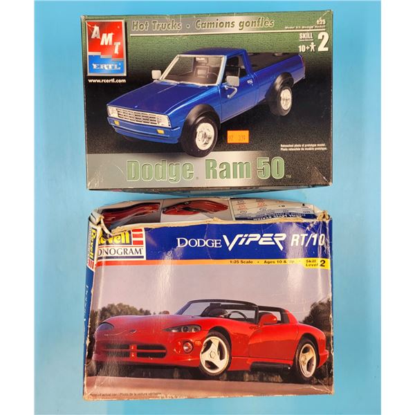 Unbuilt Dodge Ram 50 1:25 Model Kit & Dodge Viper RT/10 1:25 Model Kit