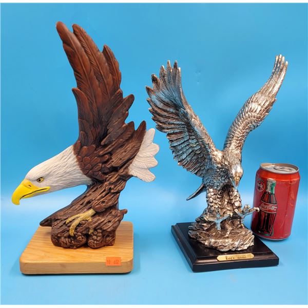 Ruby's Collection Metal Eagle Sculpture & Ceramic Eagle Sculpture
