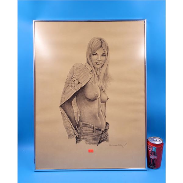 Framed Nude Print By Michael Grow