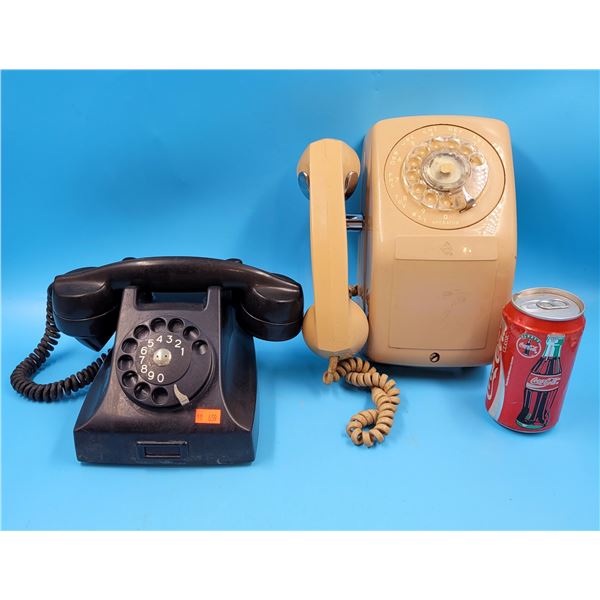 Two VTG Rotary Dial Telephones