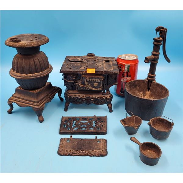 Lot Of VTG Miniature Cast Iron Kitchen Items