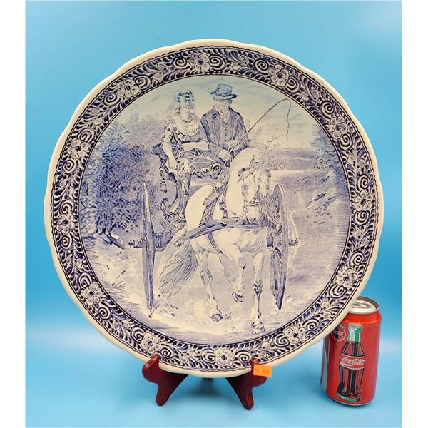 VTG Boch Blue Delft Horse & Carriage Plate