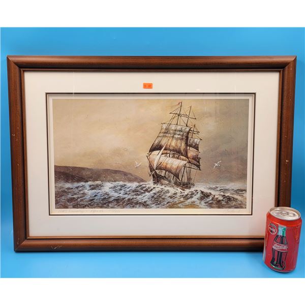 Framed & Signed "HMS Recovery" Print By Crittenden - Expo 86 - 135/950