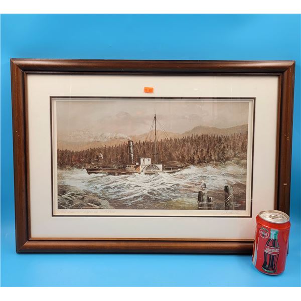 Framed & Signed "SS Beaver" Print By Crittenden - Expo 86 - 135/950