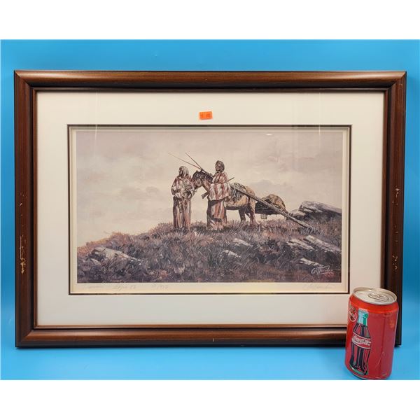 Framed & Signed "Travois" Print By Crittenden - Expo 86 - 135/950