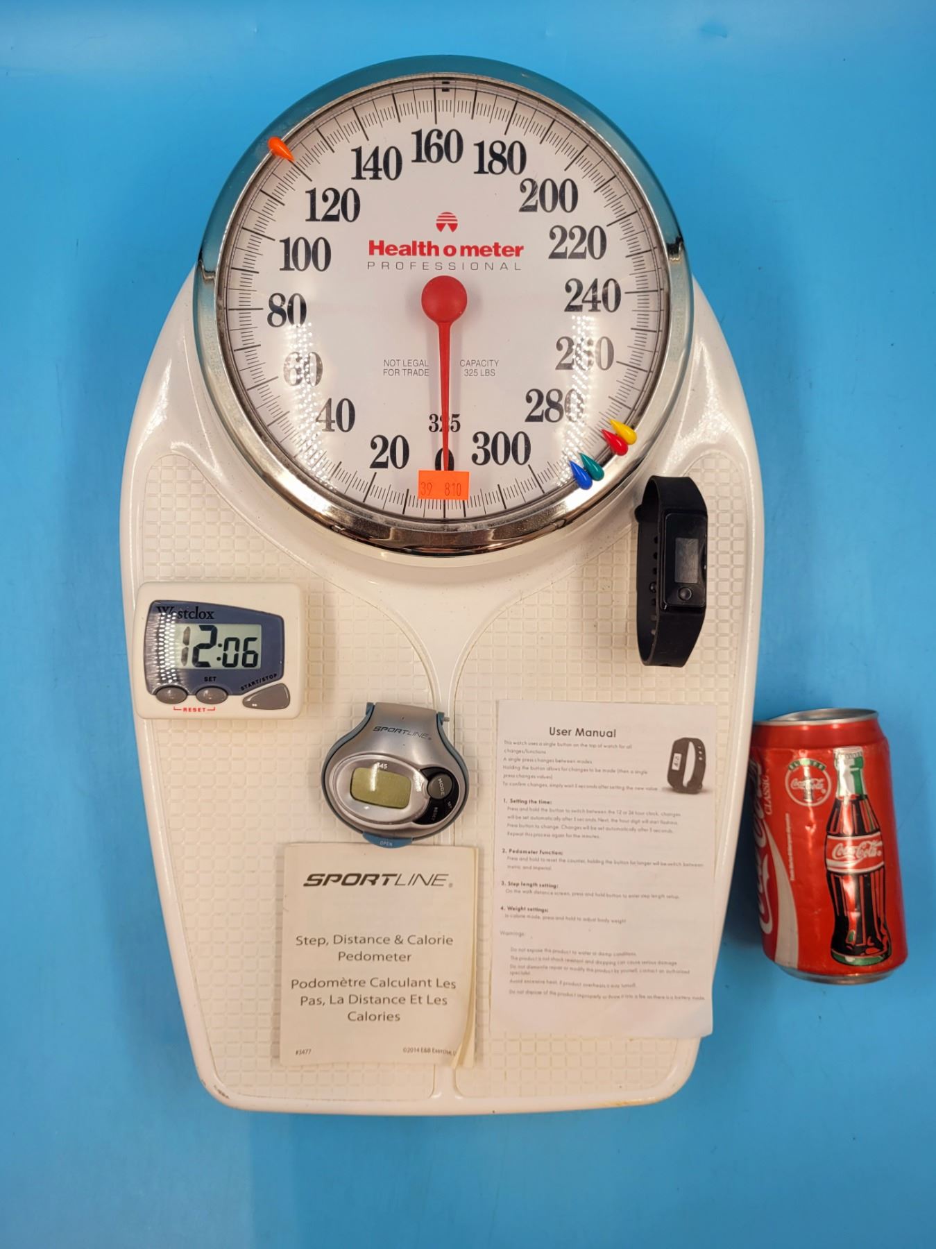 Health-o-Meter Scale, Sportline Step/Distance/Calorie Pedometer ...