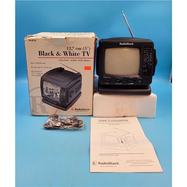 VTG Radio Shack Black & White TV 12,7cm (5")