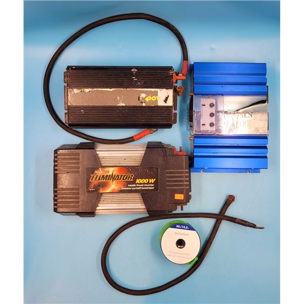 Eliminator 1000w Power Inverter & 2 Amplifiers