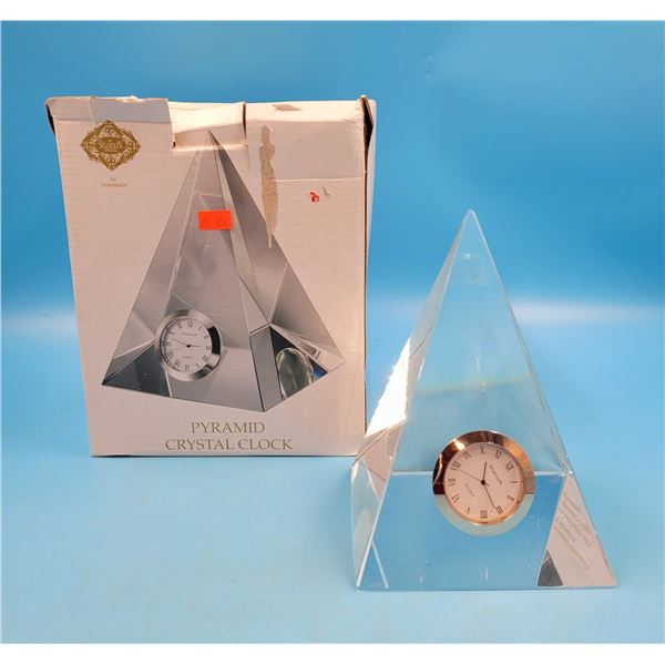 ShannoN Pyramid Crystal Clock By GODINGER