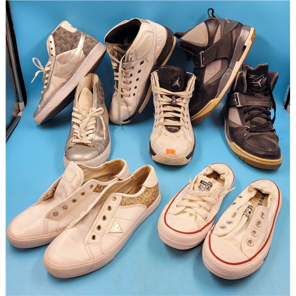 Lot Of Misc. Shoes Including Converse, Jordans, Nike & Guess