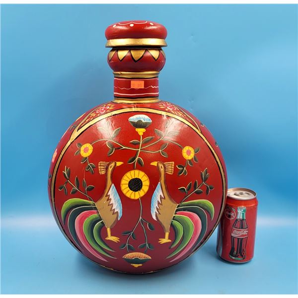 Large Hand Painted Folk Art Style Jug