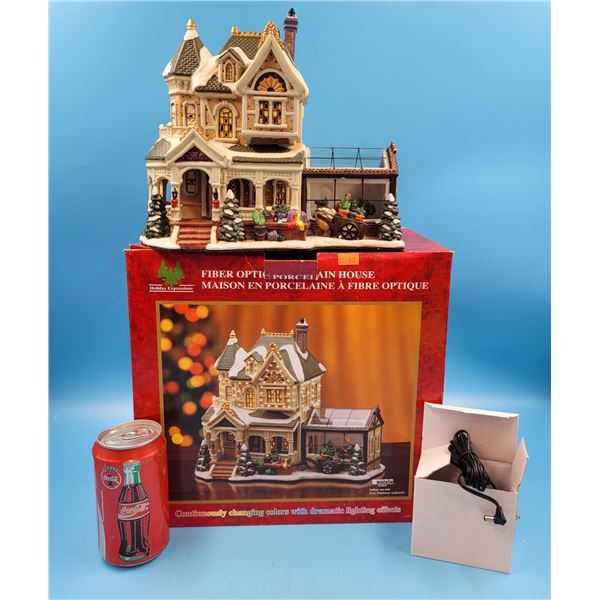 Holiday Expressions Fiber Optic Porcelain Light-Up House