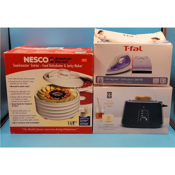 NESCO Snackmaster, T-fal Iron & Presidents Choice Toaster