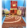 Image 1 : 3 Blankets, Beaded Mosquito Net, & Window Panel