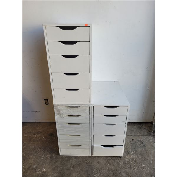 3 Drawer Units w/ 5 Drawers