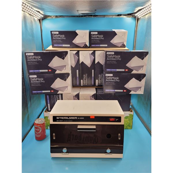 Sterilizer W-280 & Large Lot Of New Medicom SafeMasks