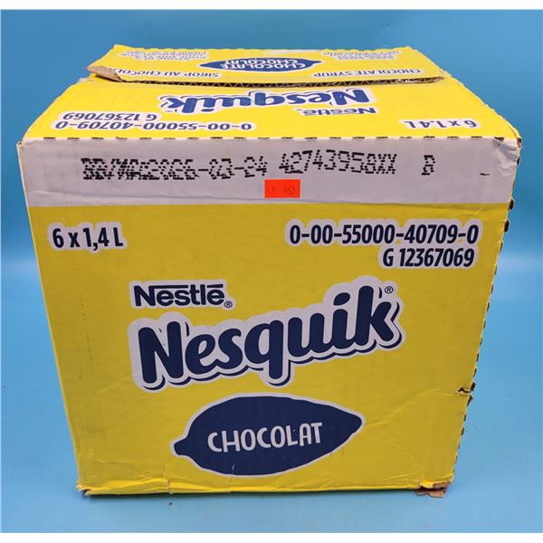 Box Of Nestle Nesquik Chocolat Syrup (6 x 1.4L)