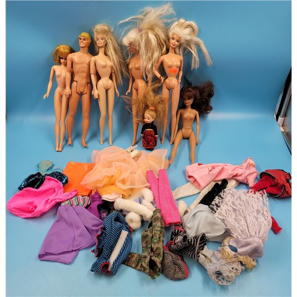 Lot Of Barbie's Including Clothes & Accessories