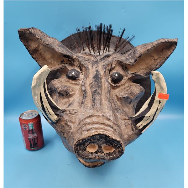 Wall-Mounted Sculpture Of Warthog Head