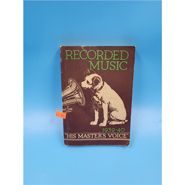 VTG Recorded Music 1939-40 "His Masters Voice" Book
