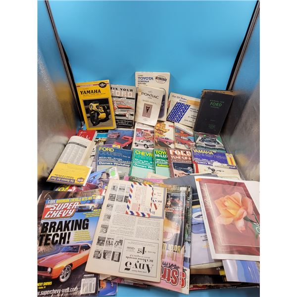 Large Lot Of VTG Vehicle Magazines, Manuals & Books